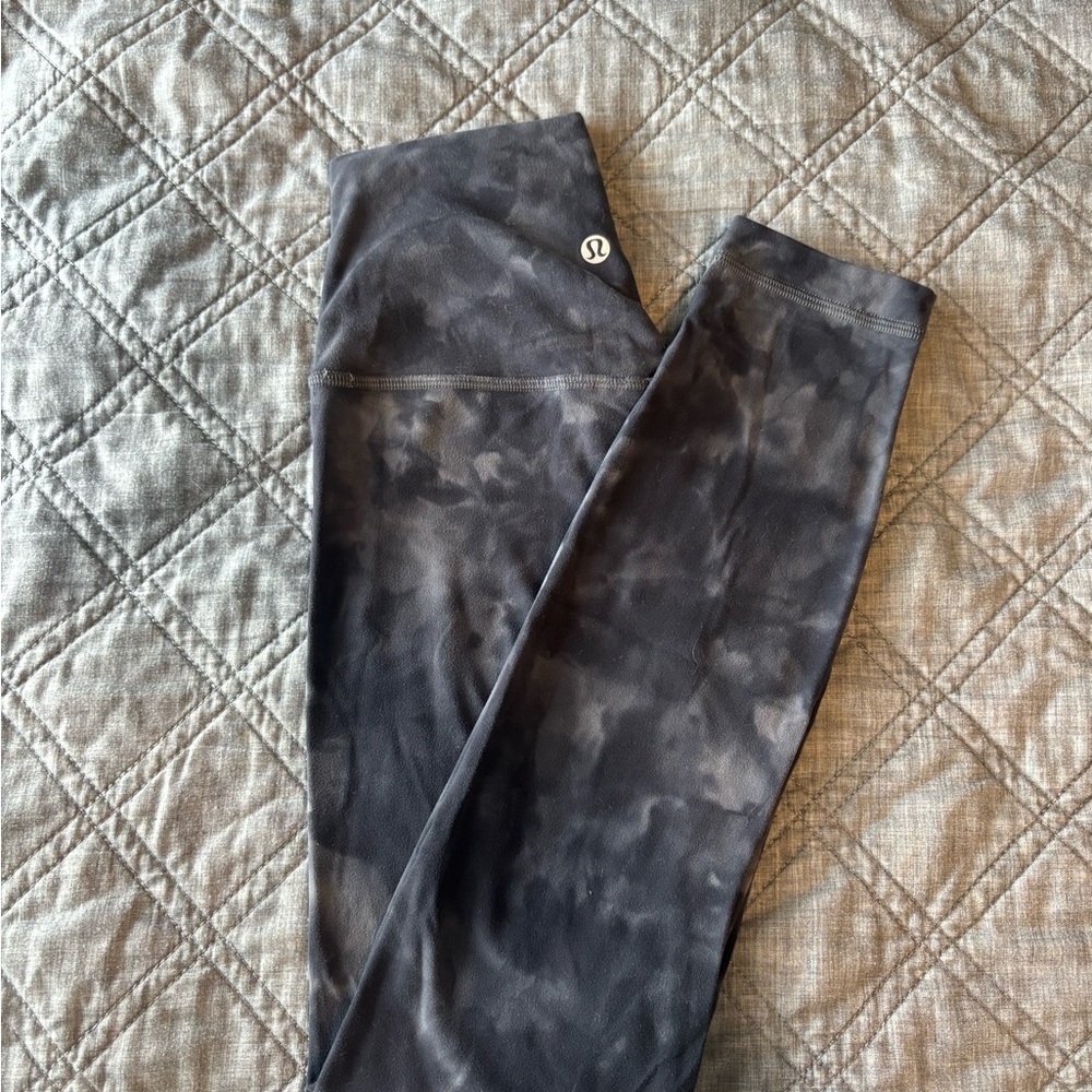 Lululemon Athletica Charcoal Tie-Dye Leggings